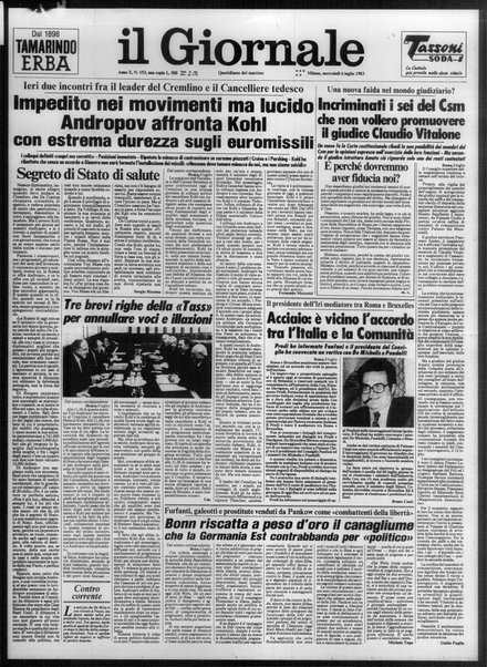 Il giornale : quotidiano del mattino